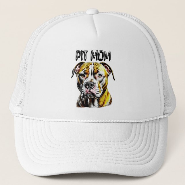 Pit Bull Mum | Dog Lover's  Trucker Hat (Front)