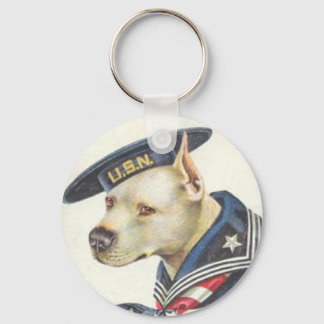 Pit Bull Navy Key Ring