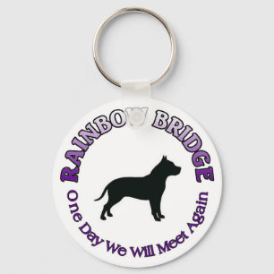 PIT BULL PITBULL RAINBOW BRIDGE KEYCHAIN