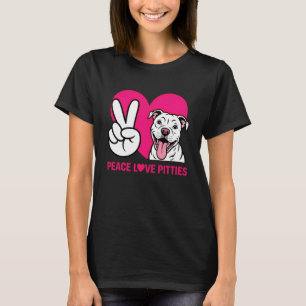 Pit Bull Pittie Rescue Dog Lover Peace Love Pitbul T-Shirt