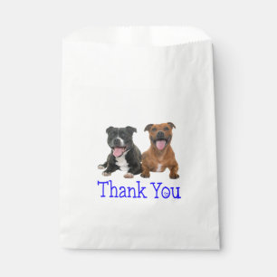 Pit Bull Puppy Dog Pitbull Thank You Party Favour Bag