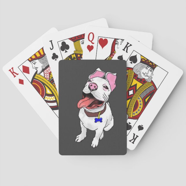 Pit Bull Puppy Playing Cards Deck (Back)
