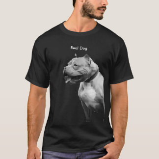 Pit Bull Real Dog Mens Tee Shirt