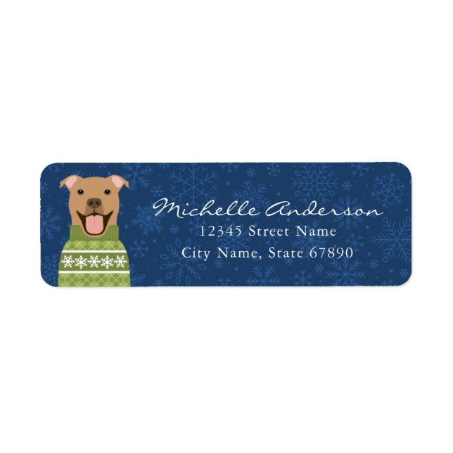 Pit Bull Return Address Labels (Front)