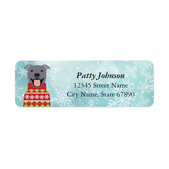 Pit Bull Return Address Labels (Front)