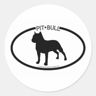 Pit Bull Silhouette Black Sticker