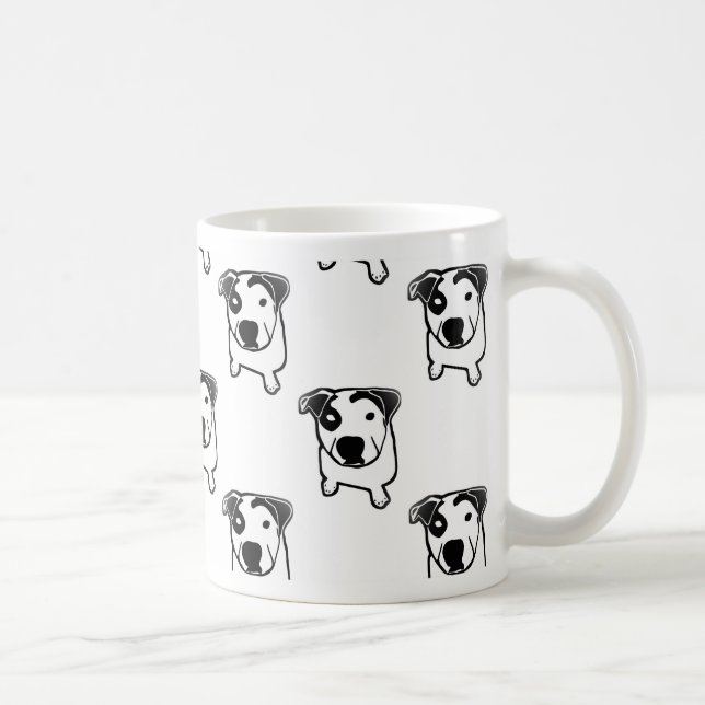Pit Bull T-Bone Graphic Coffee Mug (Right)
