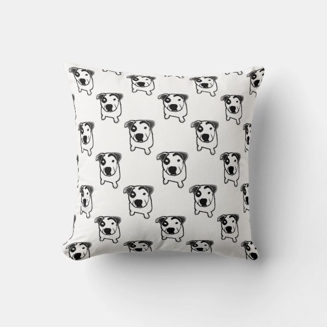 Pit Bull T-Bone Graphic Cushion (Front)