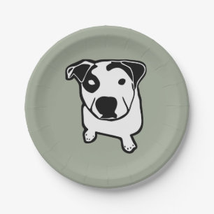 Pit Bull T-Bone Graphic Paper Plate
