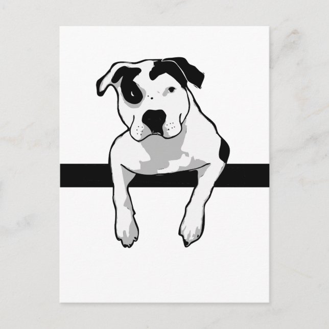 Pit Bull T-Bone Graphic Postcard (Front)