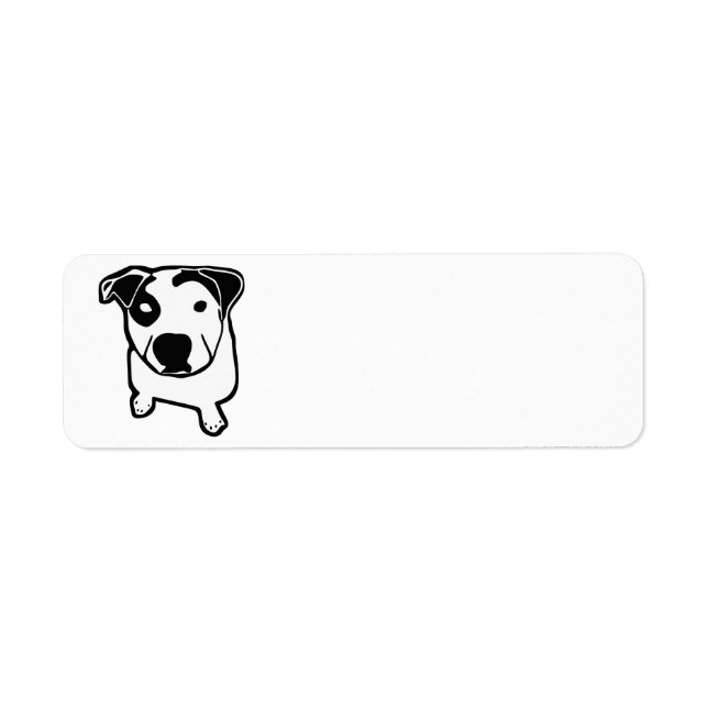 Pit Bull T-Bone Graphic Return Address Label (Front)