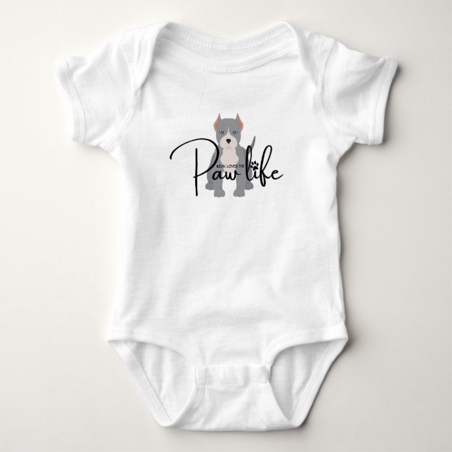 Pit bull T-Shirt Baby Bodysuit (Front)