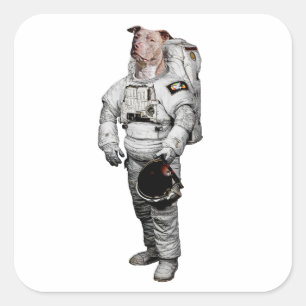 Pit Bull Terrier Astronaut Sticker