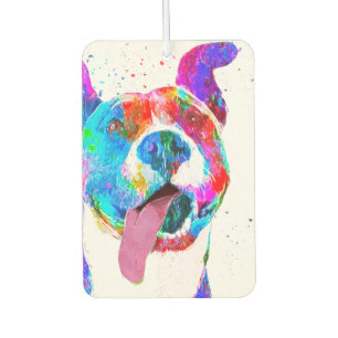 Pit Bull Terrier Colourful Pop Art Car Air Freshener