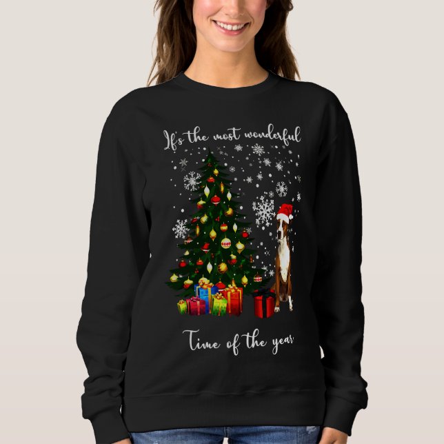 Pit Bull Terrier Its The Most Wonderful Time Sweatshirt (Front)