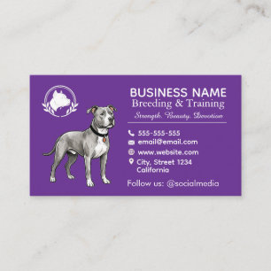 Pit Bull Terrier Kennel & Breeder Professional  Business Card