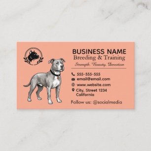Pit Bull Terrier Kennel & Breeder Professional  Business Card