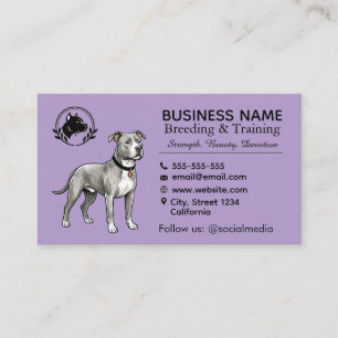 Pit Bull Terrier Kennel & Breeder Professional  Business Card