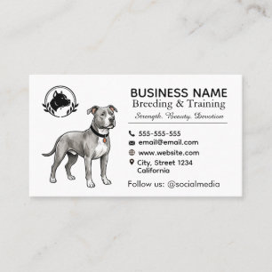 Pit Bull Terrier Kennel & Breeder Professional  Business Card