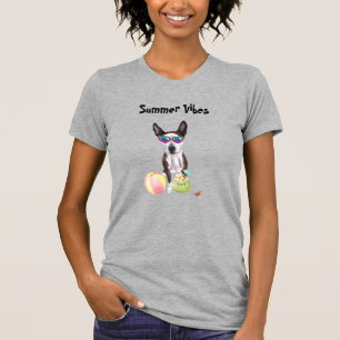 Pit Bull Terrier Mix Beach   T-Shirt