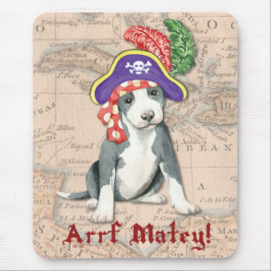 Pit Bull Terrier Pirate Mouse Pad