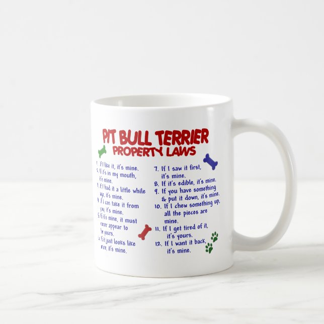 PIT BULL TERRIER PL2 COFFEE MUG (Right)