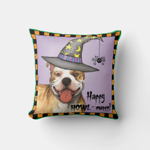 Pit Bull Witch Cushion