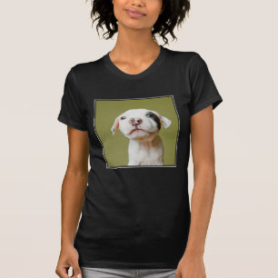 Pit Bull With Black Spotted Eye T-Shirt