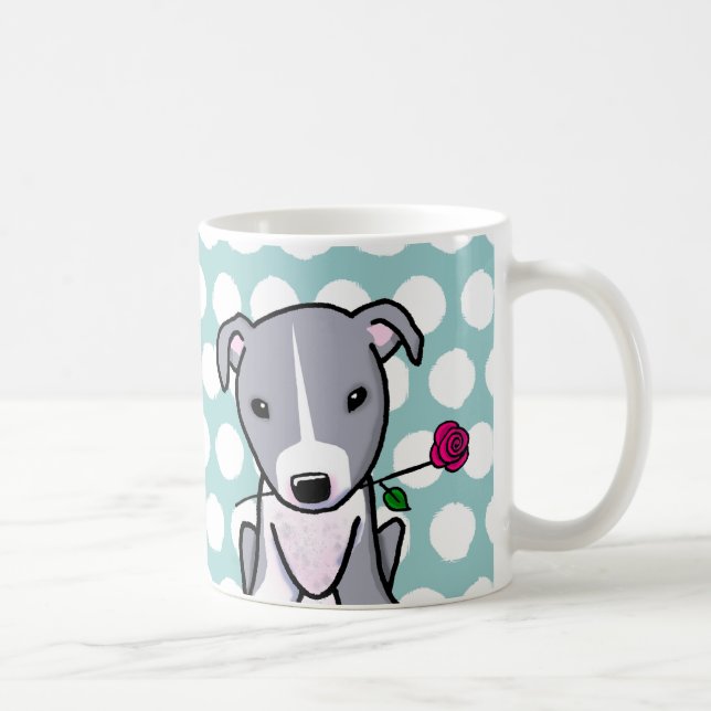 Pit Bull With Flower Coffee Mug (Right)