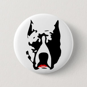 Pit Bull with Lipstick 6 Cm Round Badge