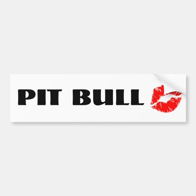 Pit Bull with Lipstick - THE ORIGINAL Bumper Sticker (Front)