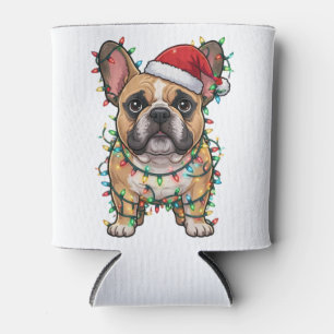 Pit Bull Wrapped in Christmas Lights  Dog lovers Can Cooler
