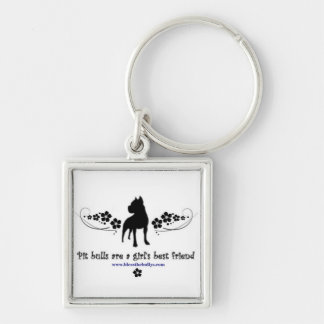 Pit Bulls are a Girl's Best Friend keychain