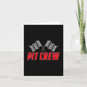 Pit Crew Birthday Family Matching Race Car Racing  Card