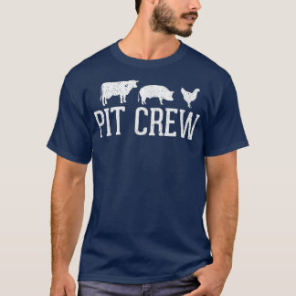 Pit Crew Cow Pig Chicken Barbecue T-Shirt