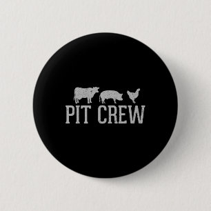 Pit Crew Cow Pig Chicken Byrbecue Cookout Grilling 6 Cm Round Badge