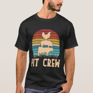 Pit Crew Cow Pig Chicken Byrbecue Grilling Bbq T-Shirt