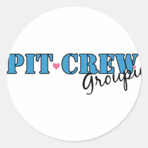 Pit Crew Groupie Classic Round Sticker