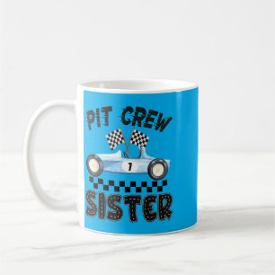 Pit Crew Sister Race Car Birthday Boy Family Coffee Mug