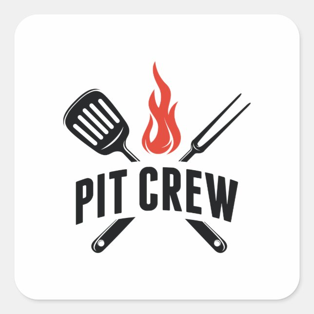 Pit Crew Square Sticker (Front)