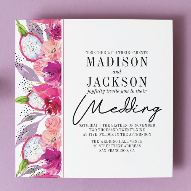 Pitaya Wedding Invitation (Creator Uploaded)