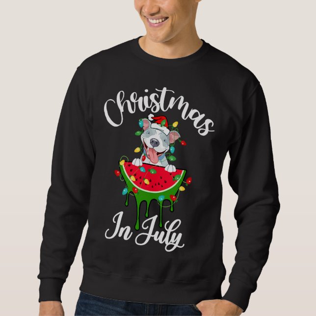 Pitbull 2021 Santa Hat Bully Pittie 230 Sweatshirt (Front)