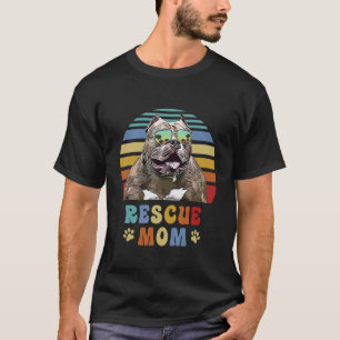 Pitbull Adopt Foster Rescue Dog Mum T-Shirt
