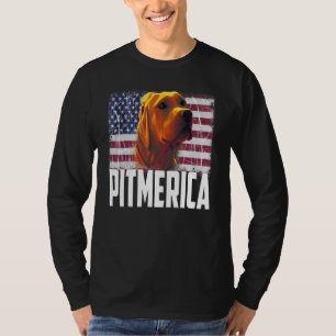 Pitbull American Flag Dog Mom Dad Patriotic Terri T-Shirt