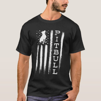 Pitbull American Flag Hoodie Sweater Pit Bull Mens