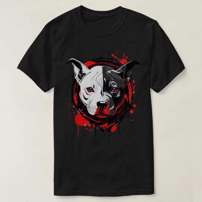 Pitbull Art T-Shirt (Design Front)