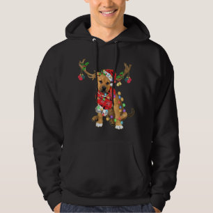 Pitbull boxer mix Gorgeous Reindeer Christmas Ligh Hoodie