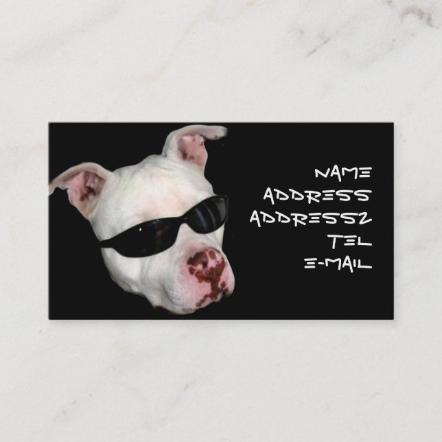 Pitbull business cards (Front)