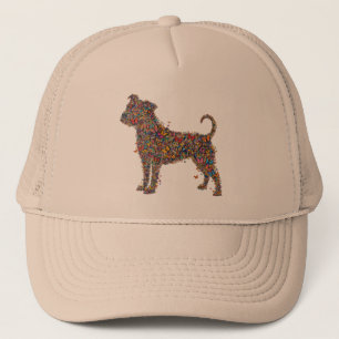 Pitbull Butterfly Silhouette Art   Bully Dog Lover Trucker Hat