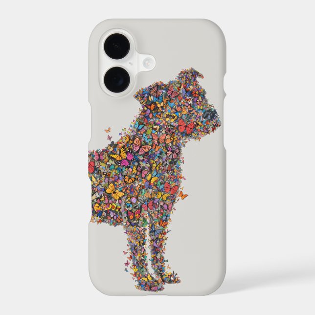 Pitbull Butterfly Silhouette Bully Dog Lover Phone (Back)